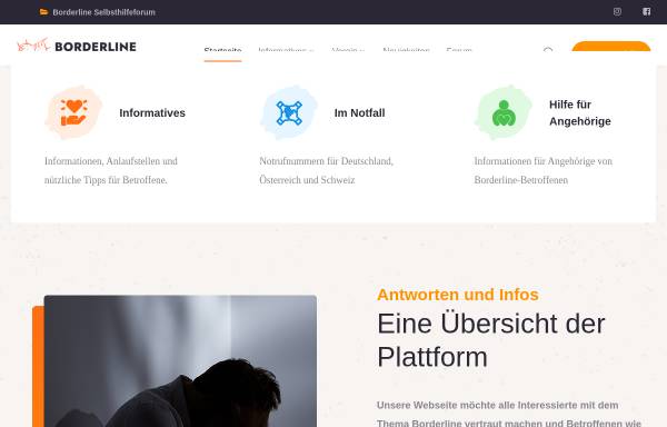 Vorschau von borderline-plattform.de, Borderline-Plattform