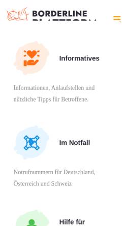 Vorschau der mobilen Webseite borderline-plattform.de, Borderline-Plattform