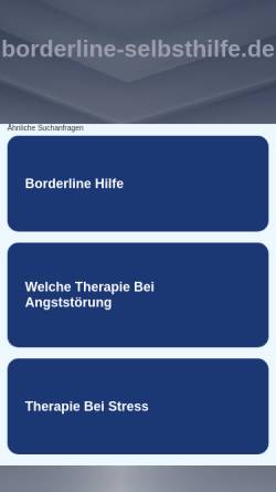 Vorschau der mobilen Webseite www.borderline-selbsthilfe.de, Borderline-Selbsthilfe