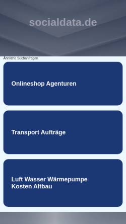 Vorschau der mobilen Webseite www.socialdata.de, Institut für Verkehrs- und Infrastrukturforschung GmbH