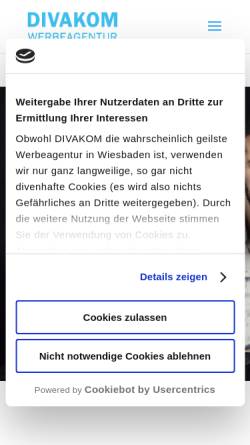 Vorschau der mobilen Webseite divakom.de, Divakom GmbH