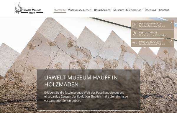 Vorschau von www.urweltmuseum.de, Urweltmuseum Hauff