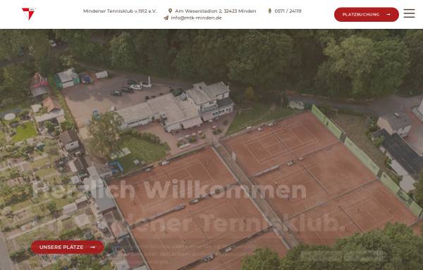 Vorschau von www.mtk1912.de, Mindener Tennisklub von 1912 e.V.