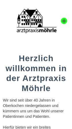 Vorschau der mobilen Webseite arzt-oberkochen.de, Gemeinschaftspraxis Möhrle, Elmer