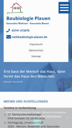 Vorschau der mobilen Webseite www.wbs-plauen.de, WBS Business Service e.K.