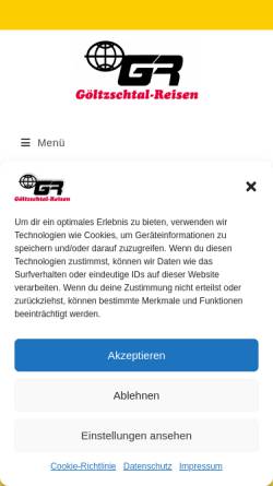 Vorschau der mobilen Webseite goeltzschtal-reisen.de, Göltzschtal-Verkehr GmbH Rodewisch
