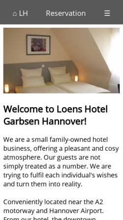 Vorschau der mobilen Webseite loenshotel.de, Löns Hotel