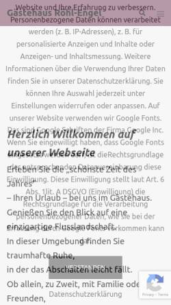 Vorschau der mobilen Webseite www.gaestehaus-roehl-engel.de, Gästehaus Roehl-Engel