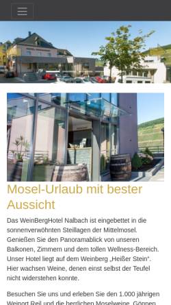 Vorschau der mobilen Webseite www.weinberghotel-nalbach.de, Hotel-Weinhaus Nalbach