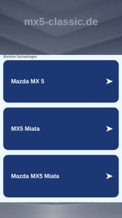 Vorschau der mobilen Webseite www.mx5-classic.de, MX-5 Classic - Der Kleine