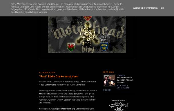Vorschau von motorhead-de.blogspot.com, Motörhead News Blog