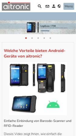 Vorschau der mobilen Webseite www.aitronic.de, Aitronic GmbH