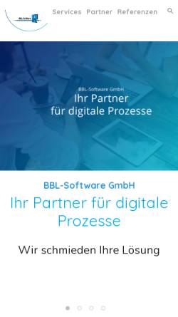 Vorschau der mobilen Webseite www.bbl.de, BBL-Software
