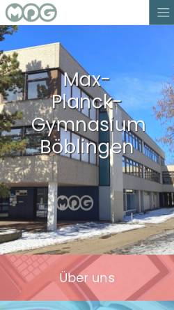 Vorschau der mobilen Webseite www.mpg-boeblingen.de, Max-Planck-Gymnasium Böblingen