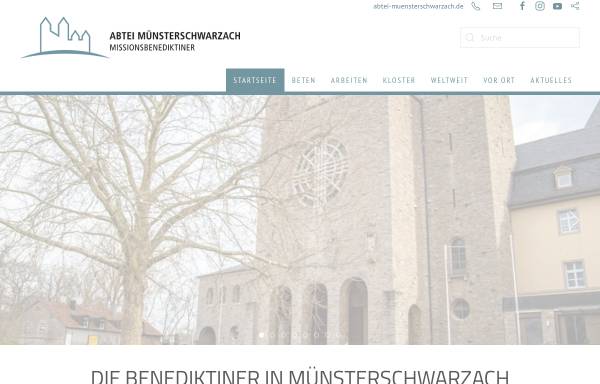 Vorschau von www.abtei-muensterschwarzach.de, Abtei Münsterschwarzach