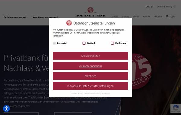 Vorschau von www.hoernerbank.de, Hoerner Bank AG