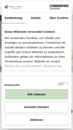 Vorschau der mobilen Webseite www.steyler-bank.de, Steyler Bank GmbH
