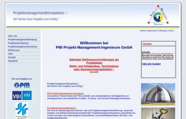 Vorschau von www.pm-ingenieure.de, PMI Projekt-Management-Ingenieure GmbH