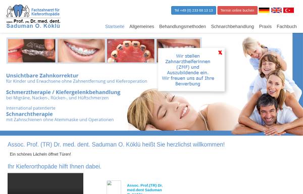 Vorschau von www.drkoeklue.de, Dr. med. dent. Saduman Köklü