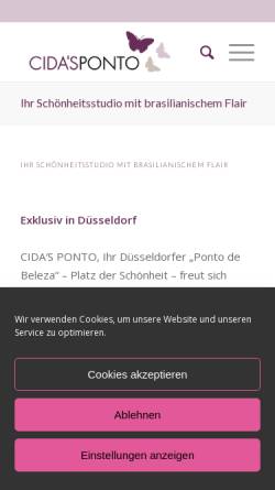 Vorschau der mobilen Webseite www.cidasponto.de, Cida's Ponto