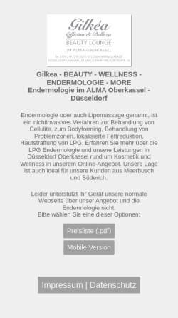 Vorschau der mobilen Webseite www.gilkea.de, Gilkéa - Officinia di Belleza