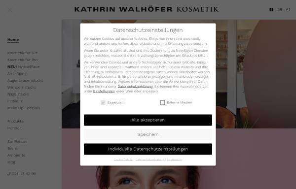 Vorschau von kosmetik-walhoefer.de, Kosmetik Kathrin Walhöfer