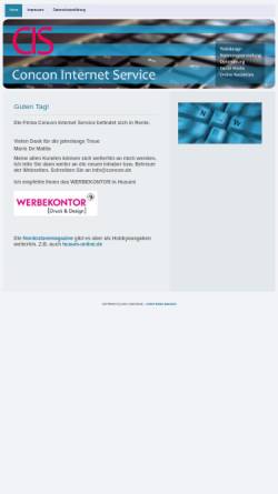 Vorschau der mobilen Webseite concon.de, Concon Internet Service
