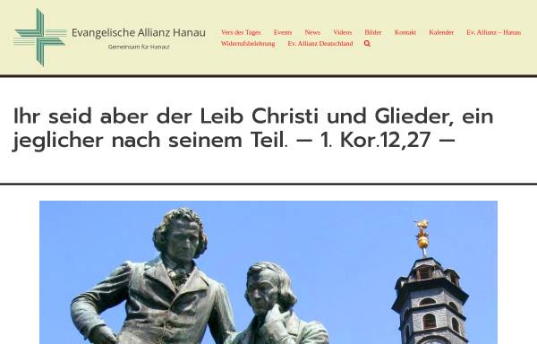 Vorschau von www.ev-allianz-hanau.de, Evangelische Allianz Hanau