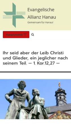 Vorschau der mobilen Webseite www.ev-allianz-hanau.de, Evangelische Allianz Hanau