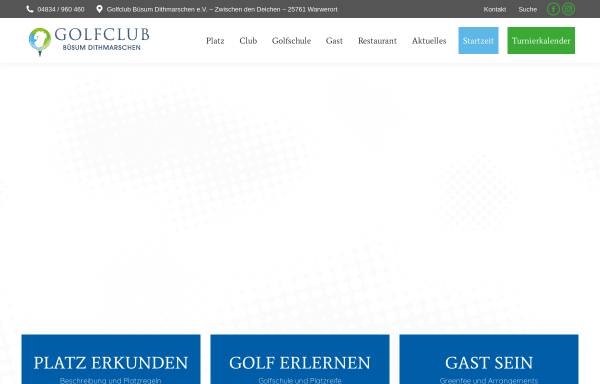 Vorschau von www.gc-dithmarschen.de, Golf Club Dithmarschen