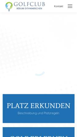 Vorschau der mobilen Webseite www.gc-dithmarschen.de, Golf Club Dithmarschen