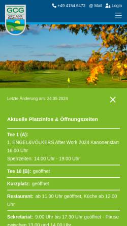 Vorschau der mobilen Webseite www.gc-grossensee.de, Golf Club Großensee e.V.