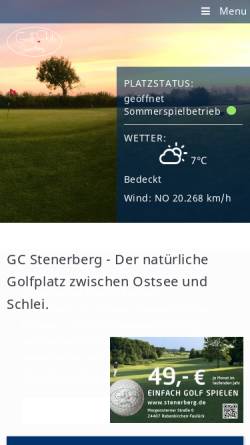 Vorschau der mobilen Webseite www.golfplatz-stenerberg.de, Golfclub Stenerberg