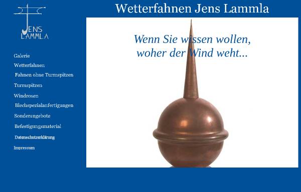 Vorschau von www.wetterfahne.de, Wetterfahnen Jens Lammla