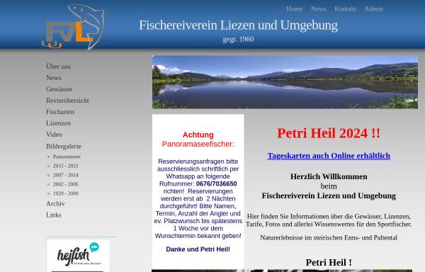 Vorschau von www.fischereiverein-liezen.at, Fischereiverein Liezen und Umgebung