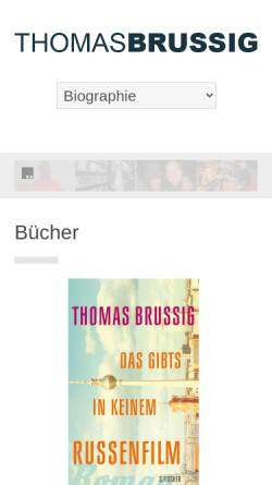 Vorschau der mobilen Webseite www.thomasbrussig.de, Thomas Brussig