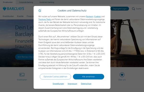 Vorschau von www.barclaycard.de, Barclays Bank plc