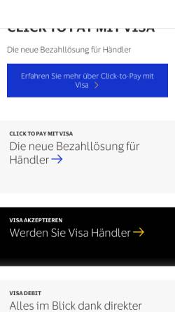 Vorschau der mobilen Webseite www.visaeurope.at, VISA Kreditkarten Österreich