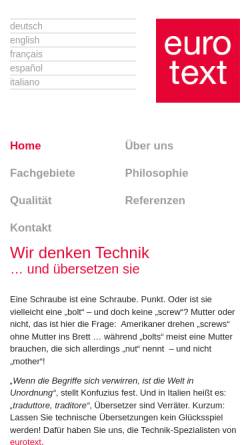 Vorschau der mobilen Webseite eurotext-hd.de, Marie Mermet