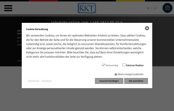 Vorschau von www.rkt-online.com, RKT Übersetzungs- und Dokumentations-GmbH