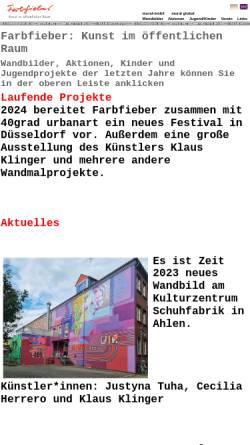 Vorschau der mobilen Webseite www.farbfieber.de, Farbfieber