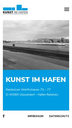 Vorschau der mobilen Webseite www.kunst-im-hafen.de, Kunst im Hafen e.V.