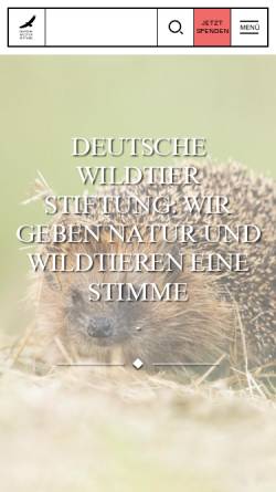 Vorschau der mobilen Webseite www.deutschewildtierstiftung.de, Deutsche Wildtier Stiftung