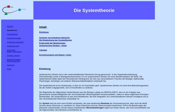 Vorschau von www.systemische-beratung.de, Systemtheorie
