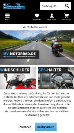 Vorschau der mobilen Webseite www.mv-motorrad.de, MV Motorrad Technik GmbH