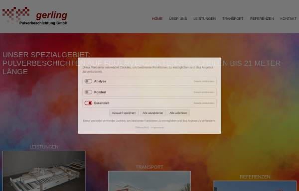 Vorschau von www.gerling-pulverbeschichtung.de, Gerling Pulverbeschichtung GmbH
