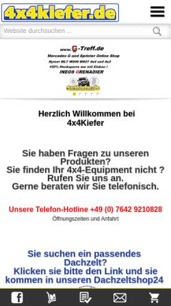 Vorschau der mobilen Webseite www.reifendienst-kiefer.de, Reifendienst Kiefer
