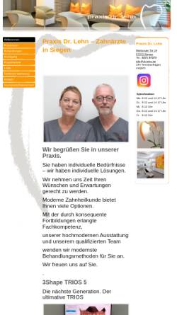 Vorschau der mobilen Webseite www.zahnarzt-lehn.de, Dr. med. dent. Wolfram Lehn