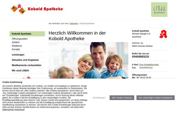 Vorschau von www.kobold-apotheke.de, Kobold Apotheke - Dr. rer. nat. Jens Prantz e.K.