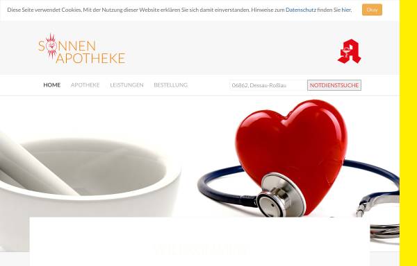 Vorschau von www.apotheke-rosslau.de, Sonnen-Apotheke